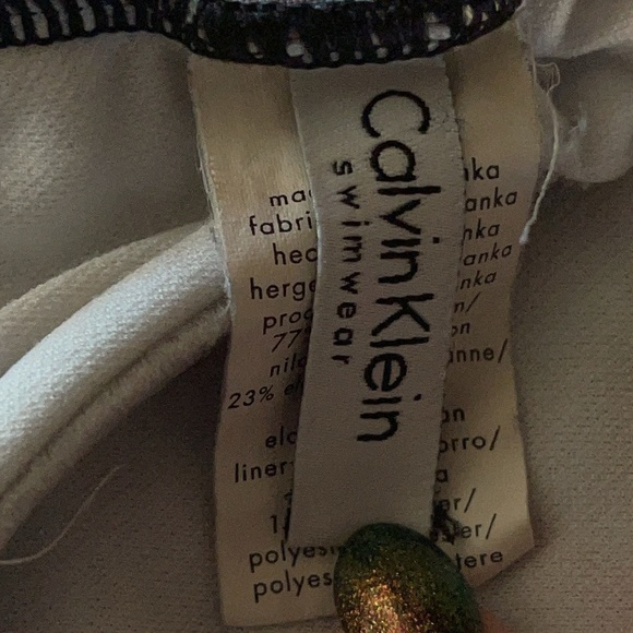 Calvin Klein Blue And Purple Print One Shoulder One Piece Swimsuit - Picture 6 of 7